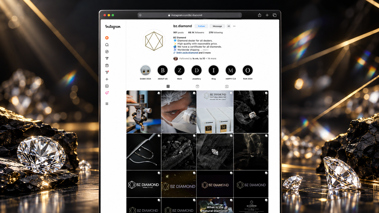 BZ Diamond Social